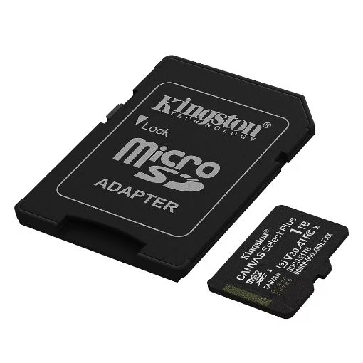 Εικόνα της Κάρτα Μνήμης MicroSDXC Kingston Canvas Select Plus 1TB Class 10 UHS-I U3 + SD Adapter SDCS3/1TB
