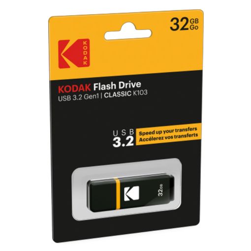 Εικόνα της Kodak K103 32GB USB 3.2 Type-A Black/Yellow EKMMD32GK103