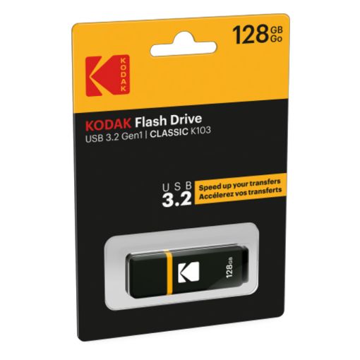 Εικόνα της Kodak K103 128GB USB 3.2 Type-A Black/Yellow EKMMD128GK103