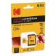 Εικόνα της Κάρτα Μνήμης microSDΧC Kodak Class 10 64GB UHS-I U1 V10 + SD Adapter EKMSDM64GXC10K