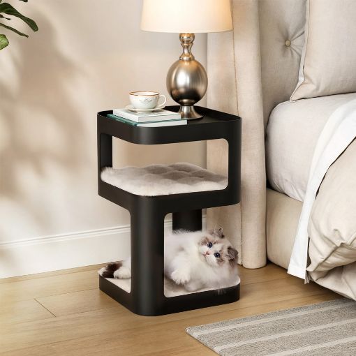 Εικόνα της Κρεβάτι Γάτας Eureka Ergonomic 3 Επιπέδων 35.5x35.5x56cm Μαύρο ERK-P-CET03-B