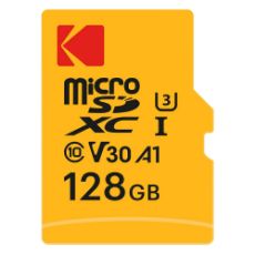 Εικόνα της Κάρτα Μνήμης microSDXC Kodak Class 10 128GB UHS-I U3 V30 + SD Adapter EKMSDM128GXC10HPRK