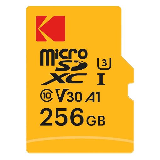Εικόνα της Κάρτα Μνήμης microSDXC Kodak Class 10 256GB UHS-I U3 V30 + SD Adapter EKMSDM256GXC10HPRK
