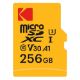 Εικόνα της Κάρτα Μνήμης microSDXC Kodak Class 10 256GB UHS-I U3 V30 + SD Adapter EKMSDM256GXC10HPRK