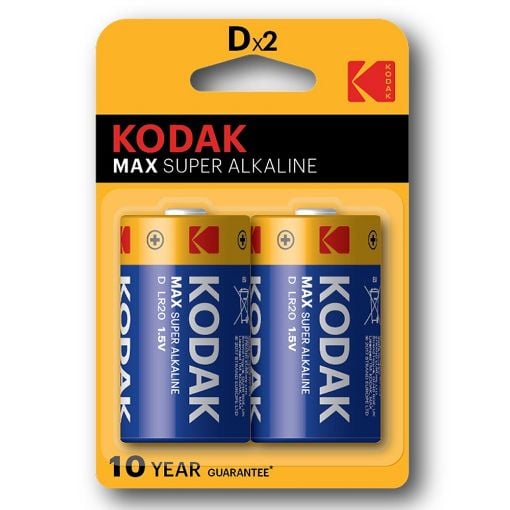 Εικόνα της Αλκαλικές Μπαταρίες D Kodak LR20 1.5V 2τμχ D-01-104-10