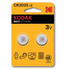 Εικόνα της Μπαταρίες Λιθίου Kodak CR2025 3V 2τμχ D-04-211-13