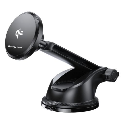 Εικόνα της Powertech Car Mount Magnetic Wireless Charging Qi2 15W Black PT-1492