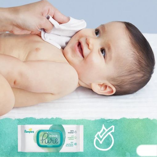 Εικόνα της Μωρομάντηλα Pampers Harmonie Aqua 48τμχ