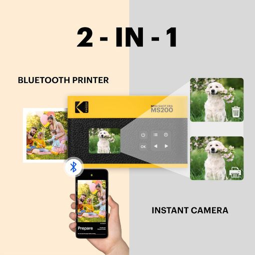 Εικόνα της Kodak Mini Shot 2 Era MS200 Instant Camera and Photo Printer Black