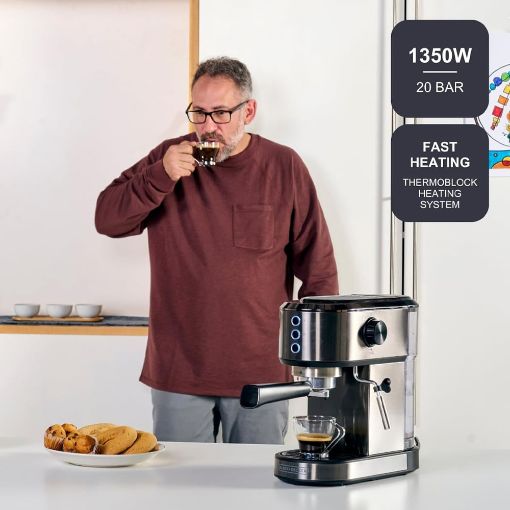 Εικόνα της Μηχανή Espresso Black & Decker 20bar 550W Grey BXCO1350E
