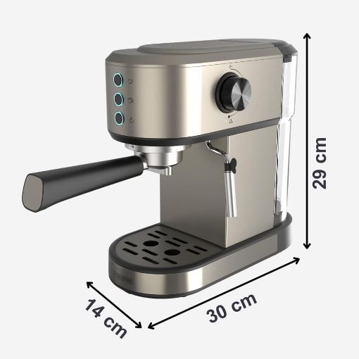 Εικόνα της Μηχανή Espresso Black & Decker 20bar 550W Grey BXCO1350E