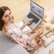 Εικόνα της Songmics Πτυσσόμενο Τραπέζι με Βάση για Laptop Ξύλινο 55 x (21-29) x 35 cm LLD002