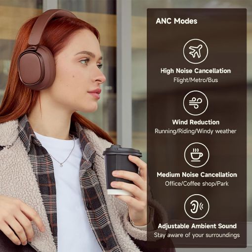 Εικόνα της Headphones Edifier ES850NB Bluetooth ANC Brown