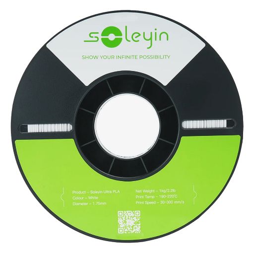 Εικόνα της Creality Soleyin Ultra PLA Filament 1.75mm Spool of 1Kg Matte White 3301010512