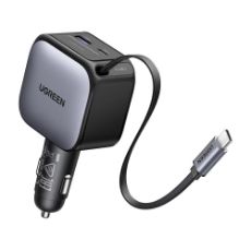 Εικόνα της Φορτιστής Αυτοκινήτου Ugreen EC603 USB-C & USB-A 90W Gray με Καλώδιο USB-C 60W 55909B