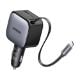 Εικόνα της Φορτιστής Αυτοκινήτου Ugreen EC603 USB-C & USB-A 90W Gray με Καλώδιο USB-C 60W 55909B