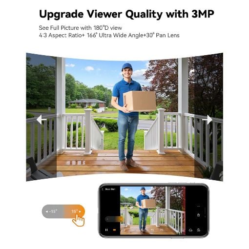 Εικόνα της Wireless Smart Doorbell Imou 2S Kit 2K with Chime