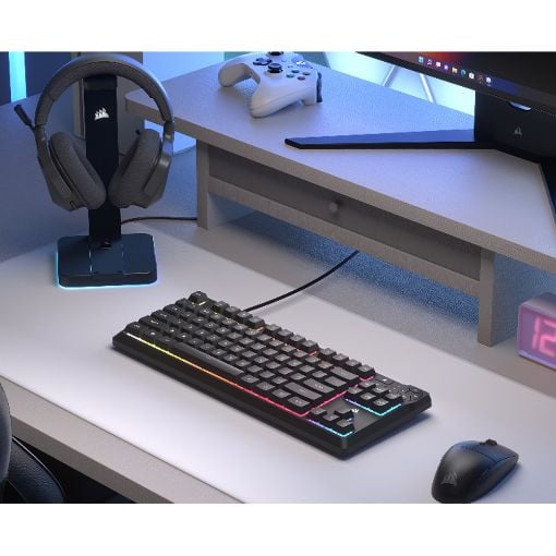 Εικόνα της Πληκτρολόγιο Corsair K55 Core TKL RGB Rubber Dome Switches Black (US) CH-9216065-NA