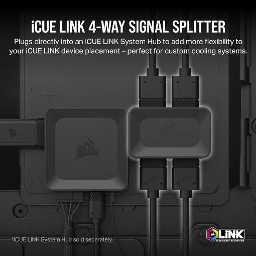 Εικόνα της Corsair 4-Way Signal Splitter iCUE Link Black CX-9070015-WW