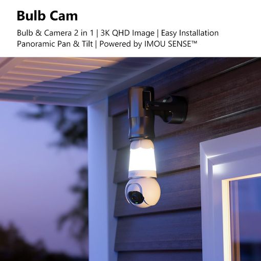 Εικόνα της Indoor Wirelless IP Camera Imou E27 Bulb 3MP Pan/Tilt