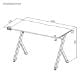 Εικόνα της Gaming Desk Powertech RGB 120x60x75cm Black PT-1498