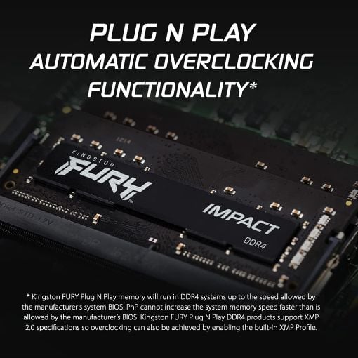 Εικόνα της Ram Kingston Fury Impact 32GB (2 x 16GB) DDR4-3200MHz CL20 Black KF432S20IBK2/32