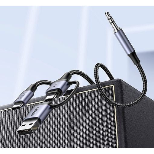 Εικόνα της Καλώδιο Ugreen CM772 USB-C to 3.5mm & USB-C/USB PD 60W 1m 45009