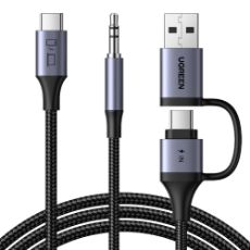 Εικόνα της Καλώδιο Ugreen CM772 USB-C to 3.5mm & USB-C/USB PD 60W 1m 45009