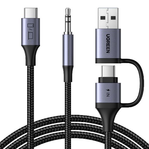 Εικόνα της Καλώδιο Ugreen CM772 USB-C to 3.5mm & USB-C/USB PD 60W 1m 45009