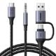 Εικόνα της Καλώδιο Ugreen CM772 USB-C to 3.5mm & USB-C/USB PD 60W 1m 45009