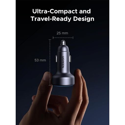 Εικόνα της Φορτιστής Αυτοκινήτου Ugreen EC307 Dual USB-C & USB-A 30W Gray 45843