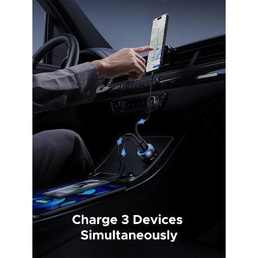 Εικόνα της Φορτιστής Αυτοκινήτου Ugreen EC307 Dual USB-C & USB-A 30W Gray 45843