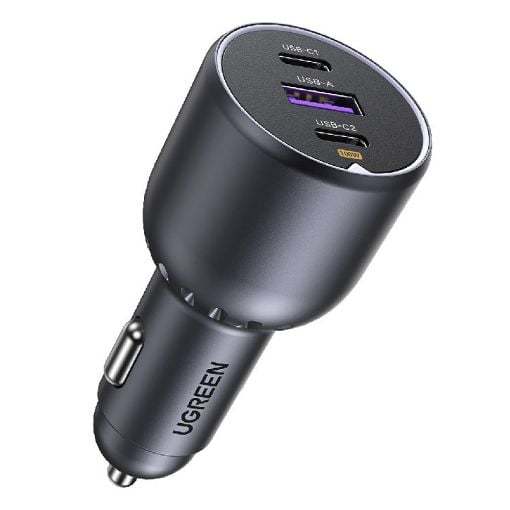 Εικόνα της Φορτιστής Αυτοκινήτου Ugreen EC705 Dual USB-C & USB-A 130W Gray με καλώδιο USB-C 100W 55511