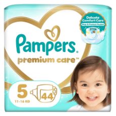Εικόνα της Πάνες με Αυτοκόλλητο Pampers Premium Care No.5 (11-16Kg) Jumbo Pack 44τμχ