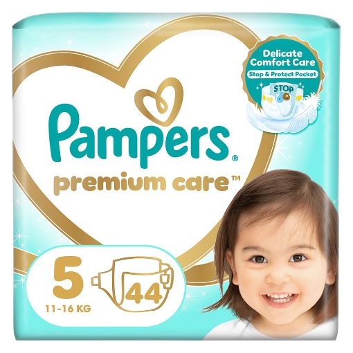 Εικόνα της Πάνες με Αυτοκόλλητο Pampers Premium Care No.5 (11-16Kg) Jumbo Pack 44τμχ