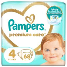 Εικόνα της Πάνες με Αυτοκόλλητο Pampers Premium Care No.4 (9-14Kg) Jumbo+ Pack 68τμχ