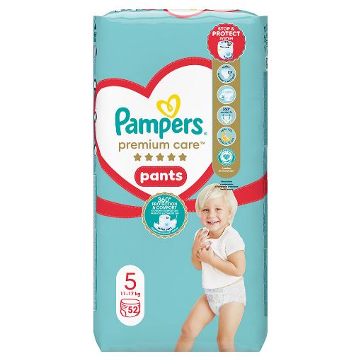 Εικόνα της Πάνες Βρακάκι Pampers Premium Care Pants No.5 (11-17Kg) Jumbo+ Pack 52τμχ