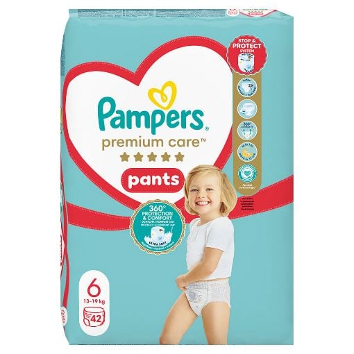 Εικόνα της Πάνες Βρακάκι Pampers Premium Care Pants No.6 (13-19Kg) Jumbo+ Pack 42τμχ