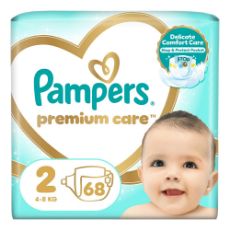 Εικόνα της Πάνες με Αυτοκόλλητο Pampers Premium Care No.2 (4-8Kg) Jumbo Pack 68τμχ
