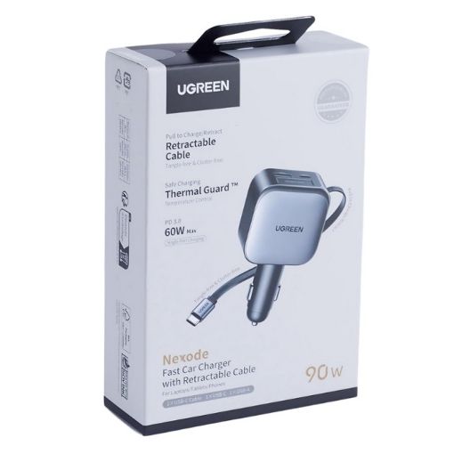 Εικόνα της Φορτιστής Αυτοκινήτου Ugreen EC602 USB-C & USB-A 60W Gray με Καλώδιο USB-C 30W 55212B