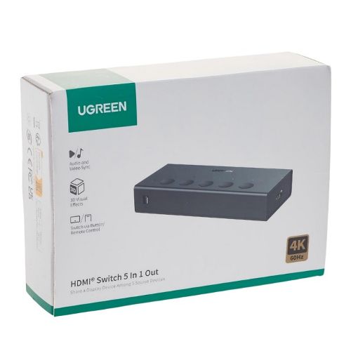 Εικόνα της Switch Ugreen CM568 HDMI 5-Port 4K/60Hz 90512
