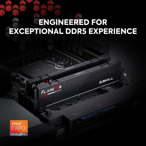 Εικόνα της Ram G.Skill Flare X5 32GB (2x16GB) DDR5 6000MHz CL32 F5-6000J3238F16GX2-FX5