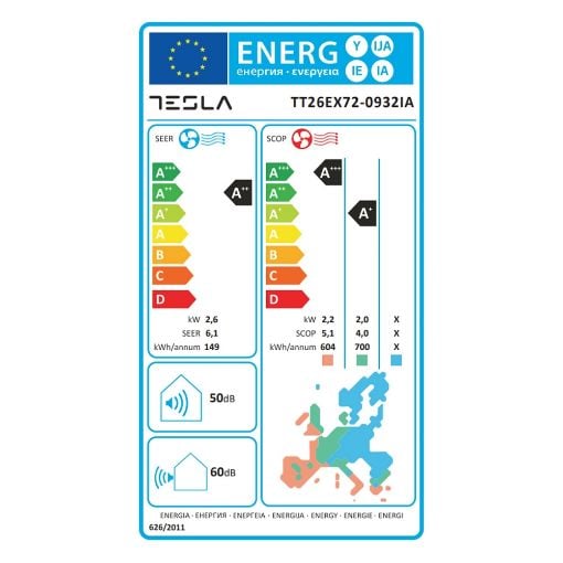 Εικόνα της Κλιματιστικό Inverter Tesla Element TT26EX72-0932IA 9.000BTU A++/A+++ White