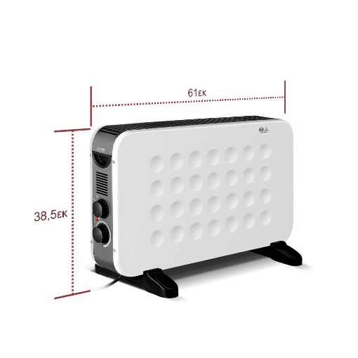 Εικόνα της Θερμοπομπός Bruno 2000W White/Black BRN-0206