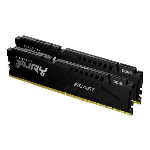 Εικόνα της Ram Kingston Fury Beast 64GB (2x32GB) DDR5-5600MHz CL40 Black KF556C40BB2K2-64