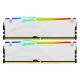 Εικόνα της Ram Kingston Fury Beast 64GB (2x32GB) DDR5-5600MHz CL36 RGB White KF556C36BWEAK2-64