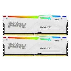 Εικόνα της Ram Kingston Fury Beast 64GB (2x32GB) DDR5-5600MHz CL36 RGB White KF556C36BWEAK2-64