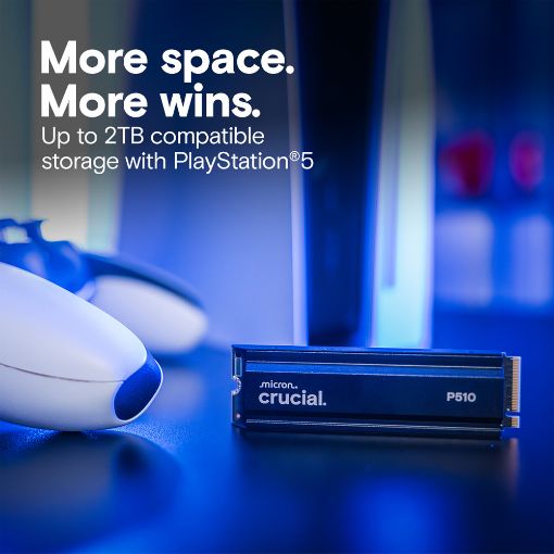 Εικόνα της Δίσκος SSD Crucial P510 2TB PCIe Gen5 NVMe 2280 M.2 with Heatsink CT2000P510SSD5