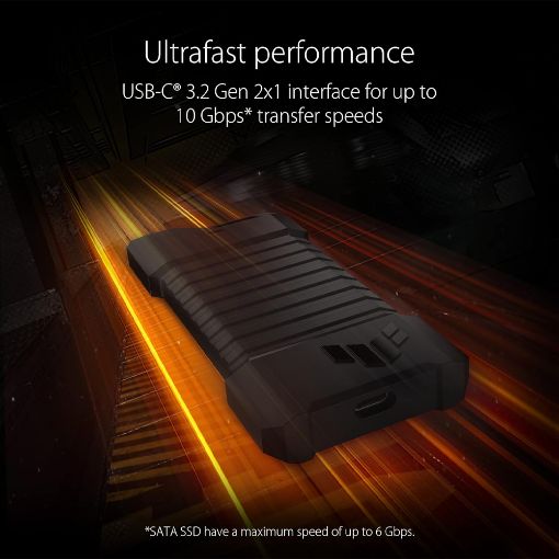 Εικόνα της Θήκη M.2 SSD Asus TUF Gaming A1 USB-C Black 90DD02N0-M09000