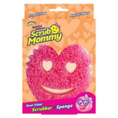 Εικόνα της Σφουγγάρι Scrub Daddy Scrub Mommy Heart Scrubber & Sponge Special Edition Pink/Yellow